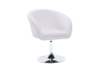 Židle VENICE na stříbrném talíři - bílá