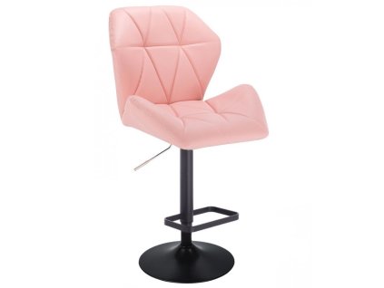 Barová židle MILANO MAX na černém talíři - světle růžová