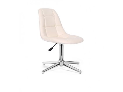 Židle SAMSON na stříbrném kříži - krémová