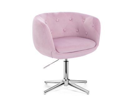 Židle MONTANA VELUR na stříbrném kříži - levandule