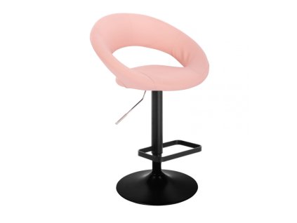 Barová židle NAPOLI na černém talíři - světle růžová