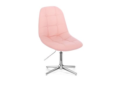 Židle SAMSON na stříbrném kříži - světle růžová