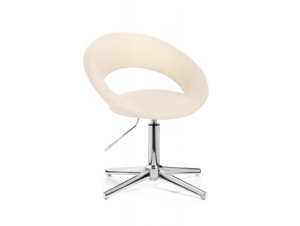 Židle NAPOLI na stříbrném kříži - krémová