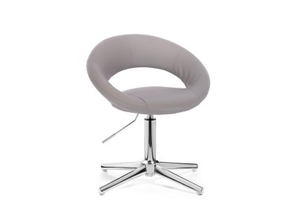 Židle NAPOLI na stříbrném kříži - šedá