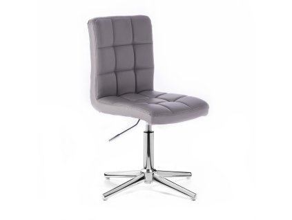 Židle TOLEDO na stříbrném kříži - šedá