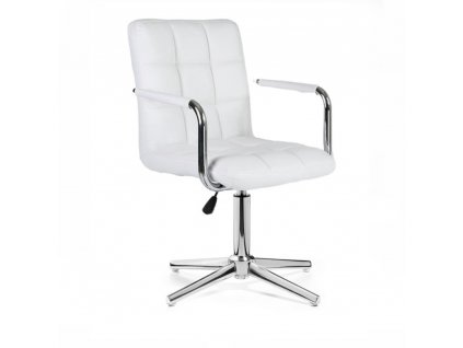 Židle VERONA na stříbrném kříži - bílá