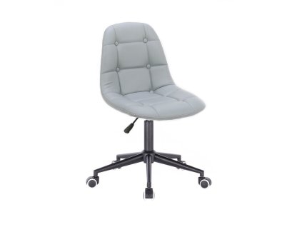 Židle SAMSON na černé podstavě s kolečky - šedá