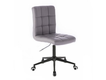 Židle TOLEDO na černé podstavě s kolečky  - šedá