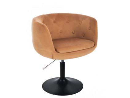 Židle MONTANA VELUR na černém talíři - medová