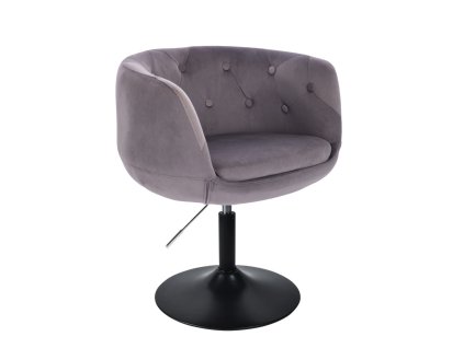 Židle MONTANA VELUR na černém talíři - šedá