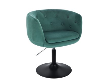 Židle MONTANA VELUR na černém talíři - zelená