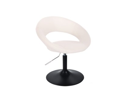 Židle NAPOLI na černém talíři - bílá