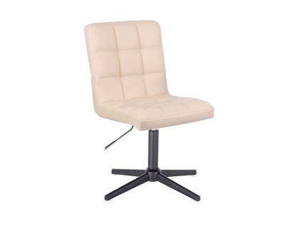 Židle TOLEDO na černém kříži - krémová