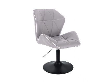 Židle MILANO MAX na černém talíři - šedá