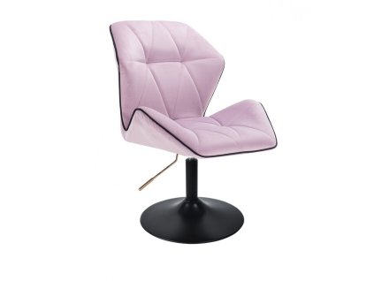 Židle MILANO MAX VELUR na černém talíři - levandule