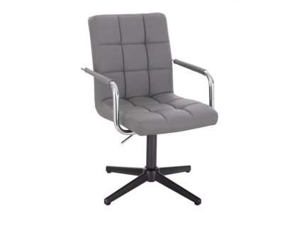 Židle VERONA na černém kříži - šedá