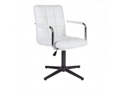 Židle VERONA na černém kříži - bílá