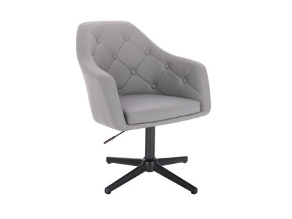 Křeslo ANDORA na černém kříži - šedé