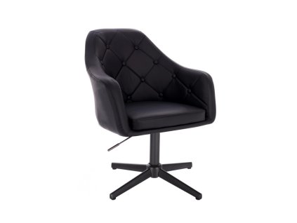 Křeslo ANDORA na černém kříži - černé