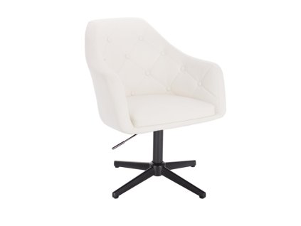 Křeslo ANDORA na černém kříži - bílé