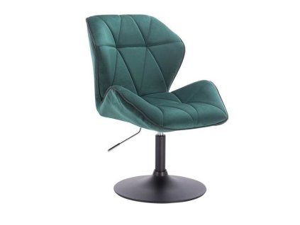 Židle MILANO MAX VELUR na černém talíři - zelená