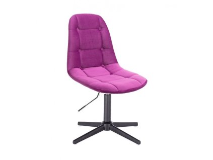 Židle SAMSON VELUR na černém kříži - fuchsie