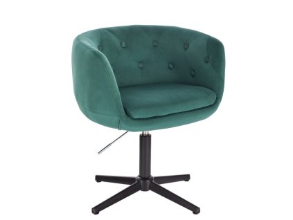 Židle MONTANA VELUR na černém kříži - zelená