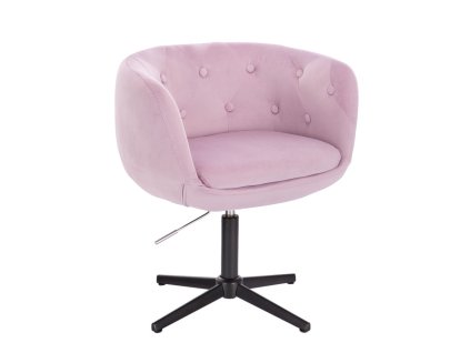 Židle MONTANA VELUR na černém kříži - levandule