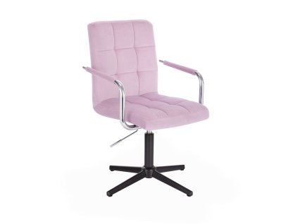 Židle VERONA VELUR na černém kříži - levandule