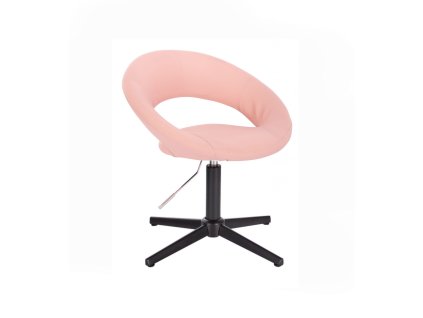 Židle NAPOLI na černém kříži - světle růžová