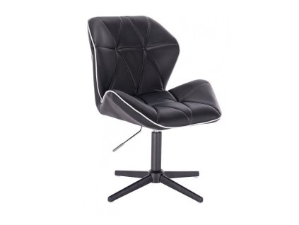 Židle MILANO MAX na černém kříži - černá