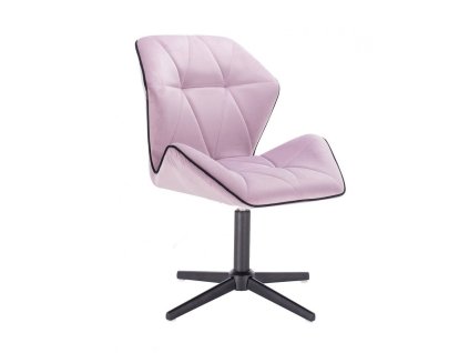 Židle MILANO MAX VELUR na černém kříži - levandule