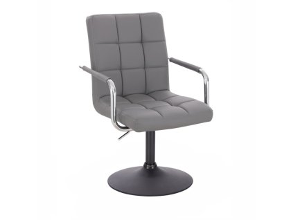 Židle VERONA na černém talíři - šedá