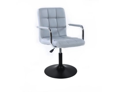 Židle VERONA na černém talíři - šedá