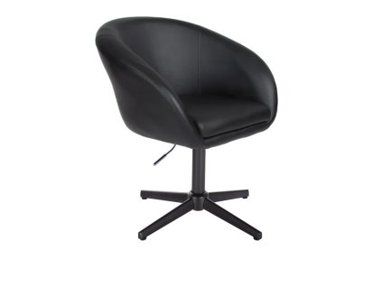 Židle VENICE na černém kříži - černá