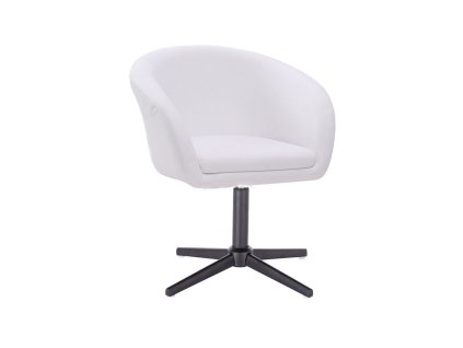 Židle VENICE na černém kříži -  bílá