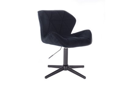 Židle MILANO VELUR na černém kříži - černá