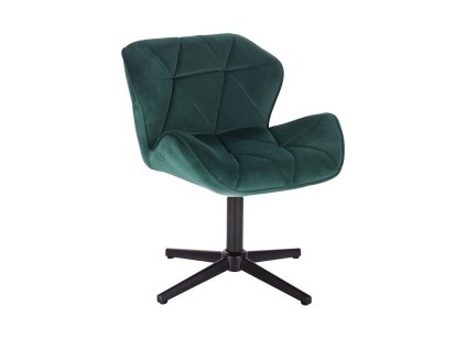 Židle MILANO VELUR na černém kříži - zelená