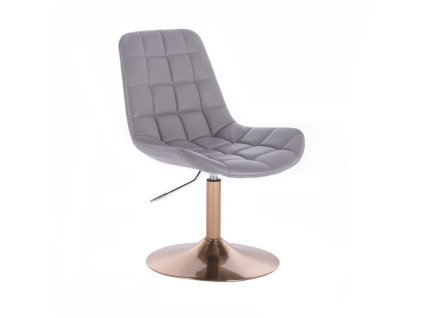 Židle PARIS na zlatém talíři - šedá