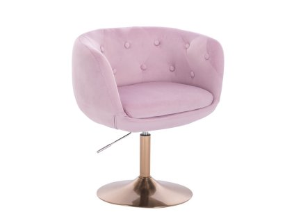 Židle MONTANA VELUR na zlatém talíři - levandule