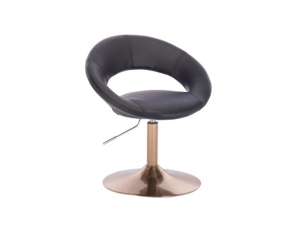 Židle NAPOLI na zlatém talíři - černá