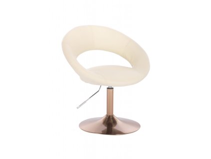 Židle NAPOLI na zlatém talíři - krémová