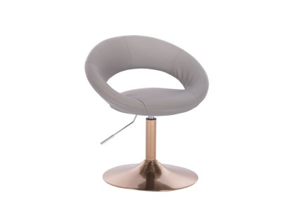 Židle NAPOLI na zlatém talíři - šedá