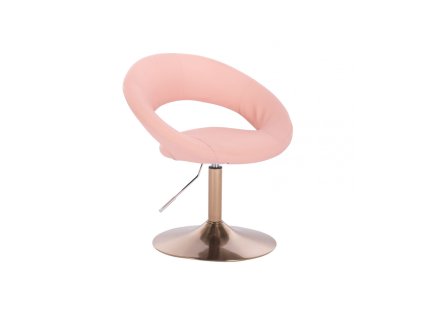 Židle NAPOLI na zlatém talíři - světle růžová