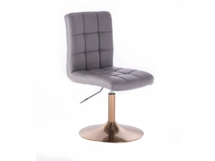 Židle TOLEDO na zlatém talíři - šedá