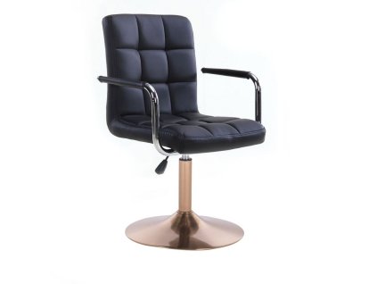 Židle VERONA na zlatém talíři - černá