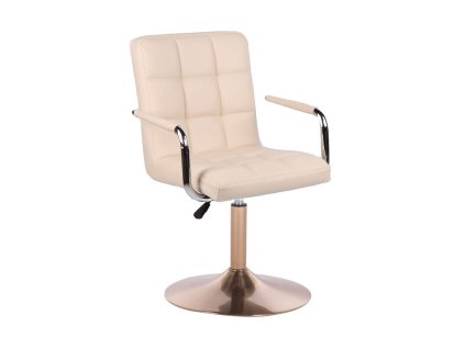 Židle VERONA na zlatém talíři - krémová