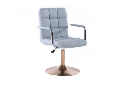 Židle VERONA na zlatém talíři - šedá