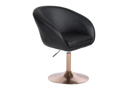 Židle VENICE na zlatém talíři  - černá