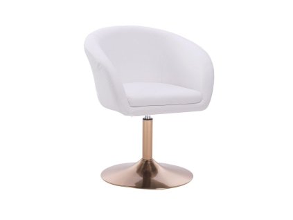 Židle VENICE na zlatém talíři  - bílá